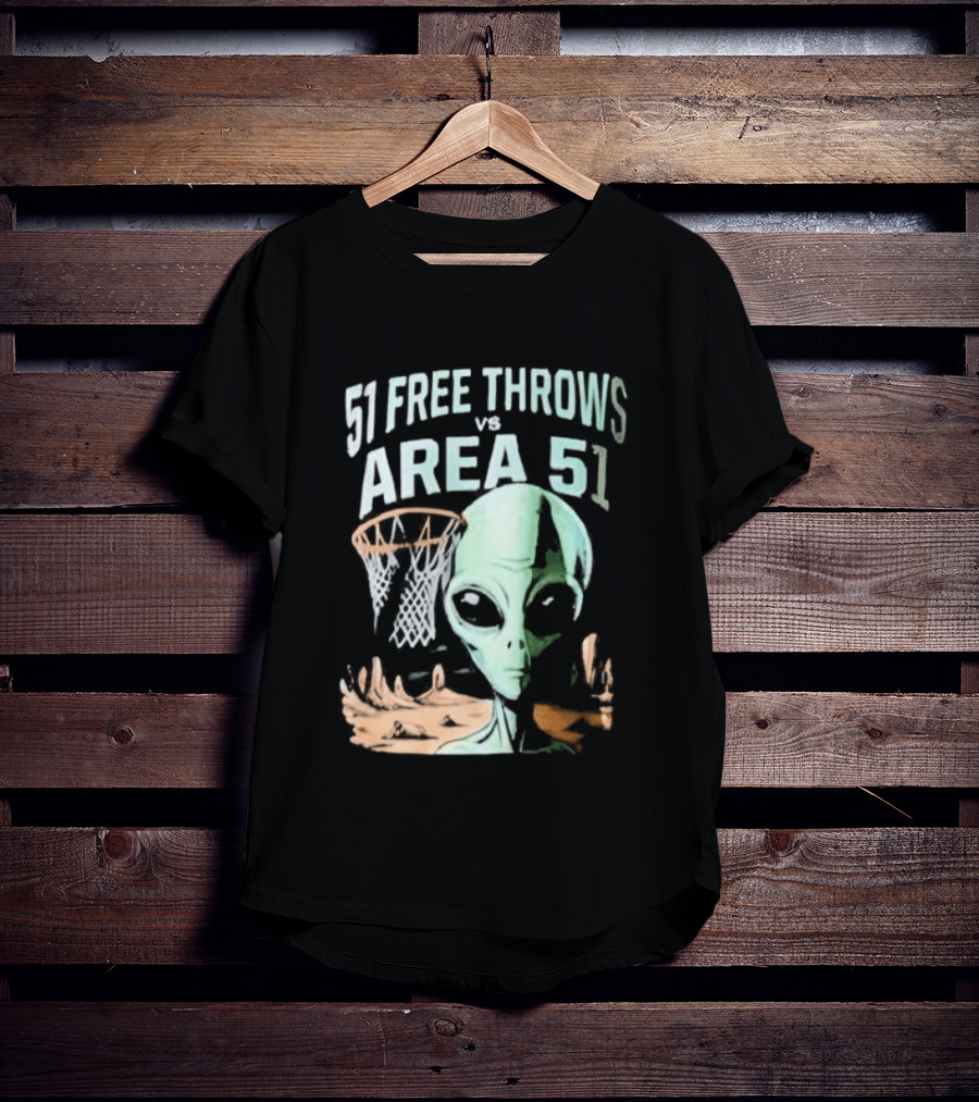 Victor Wembanyama 51 Free Throws Vs Area 51 Alien Basketball T-Shirt