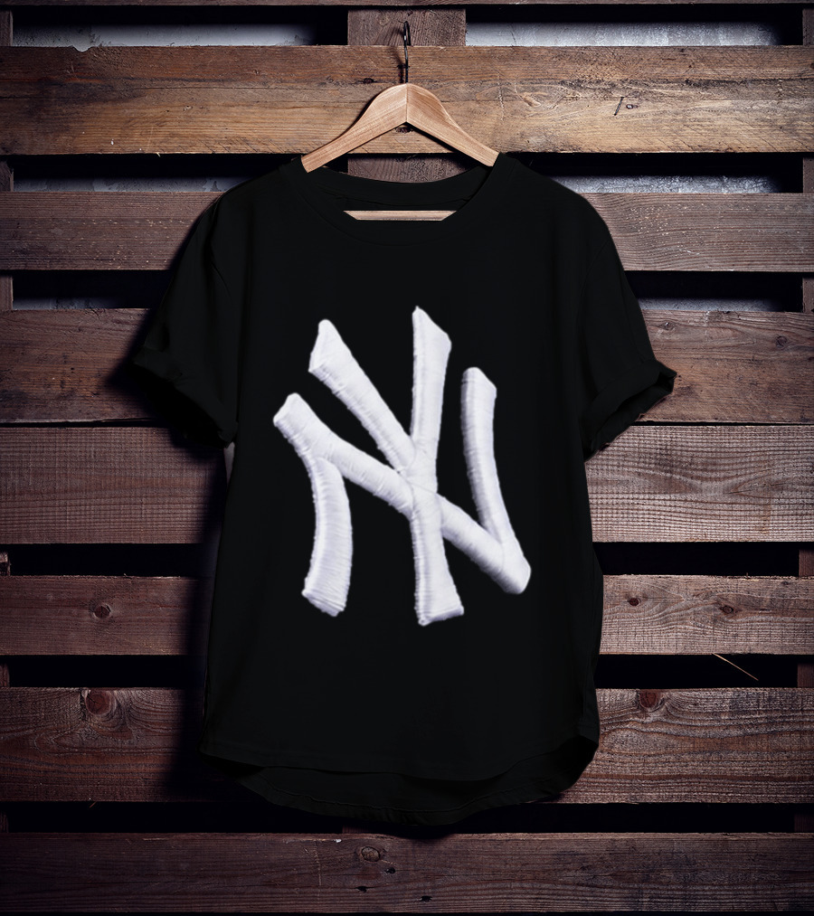 Yankees Inflated Stitch Logo Hat T-Shirt