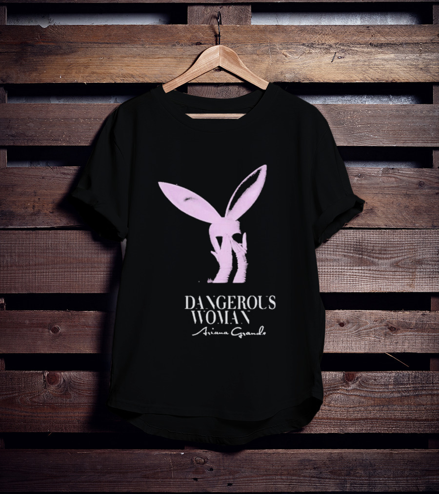 Ariana Grande Dangerous Woman Pink Bunny Ears T-Shirt
