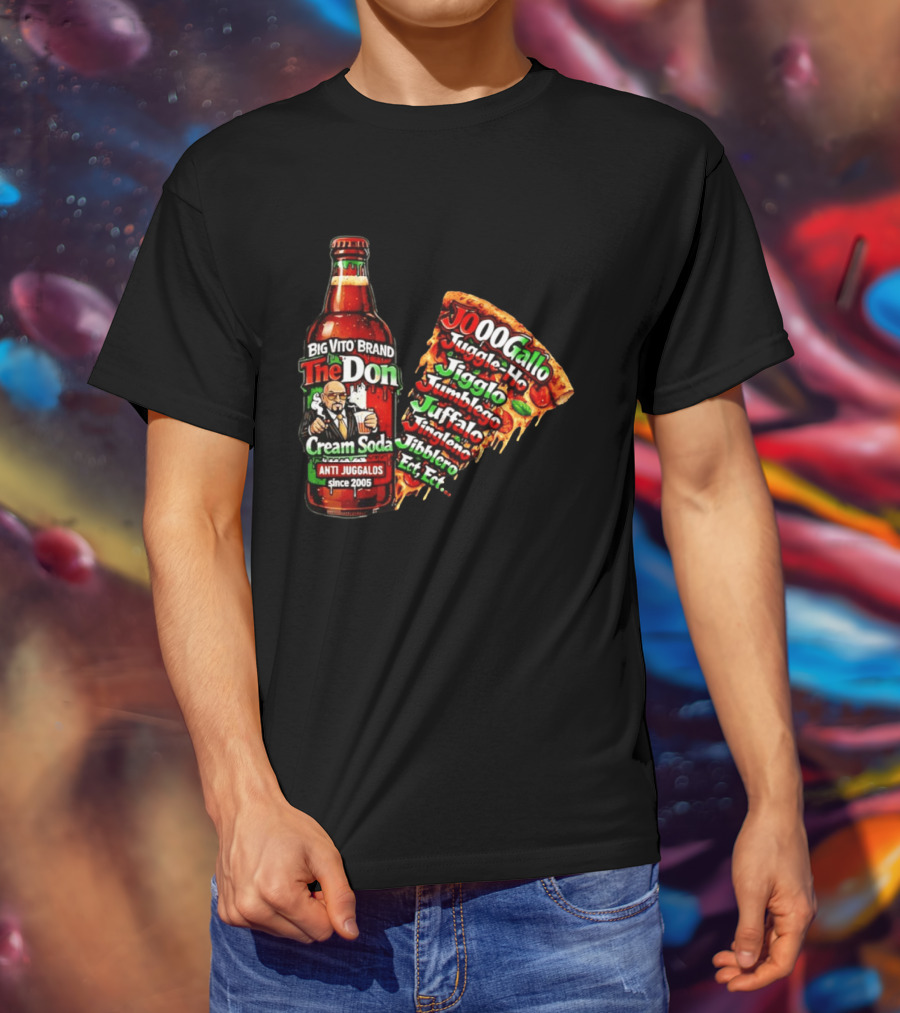 Big Vito Brand The Don Cream Soda Anti Juggalos Juggle Ho Jiggle Ho Pizza Slice 2005 T-Shirt