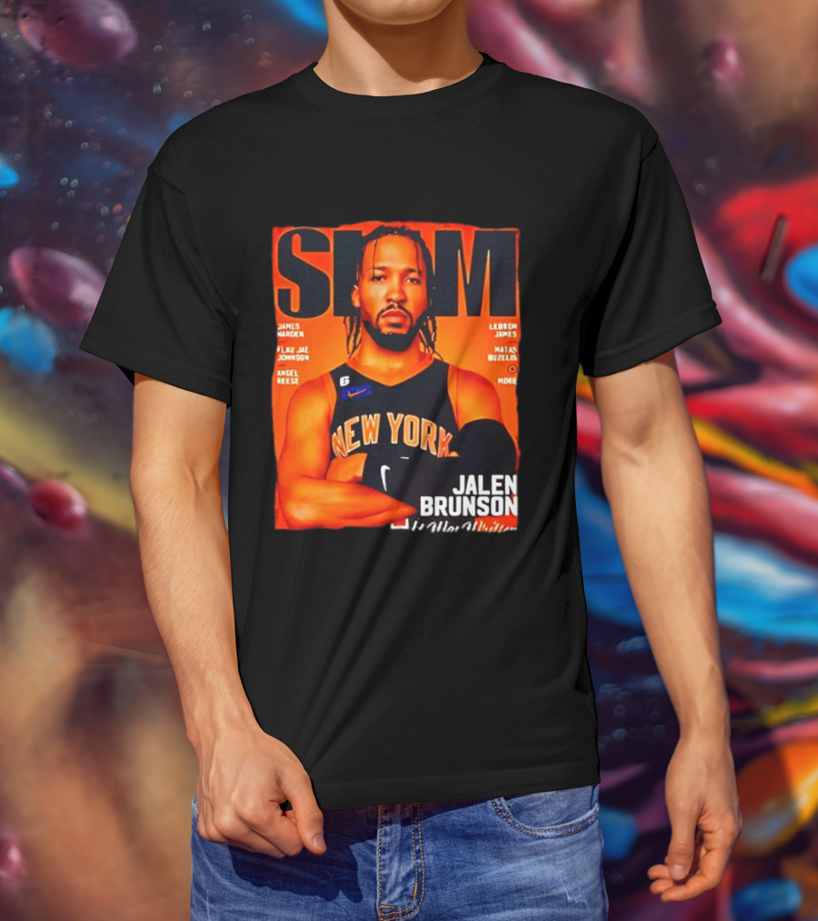 Slam Magazine New York Jalen Brunson Basketball T-Shirt