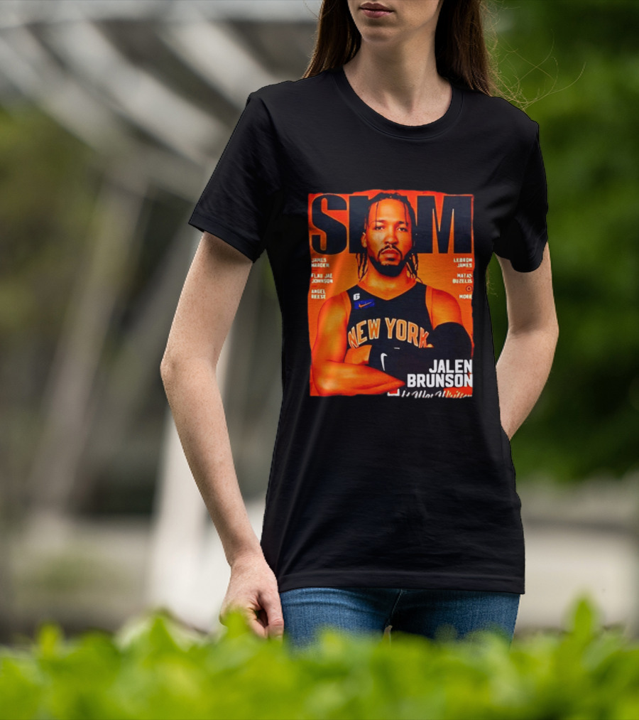 Slam Magazine New York Jalen Brunson Basketball T-Shirt