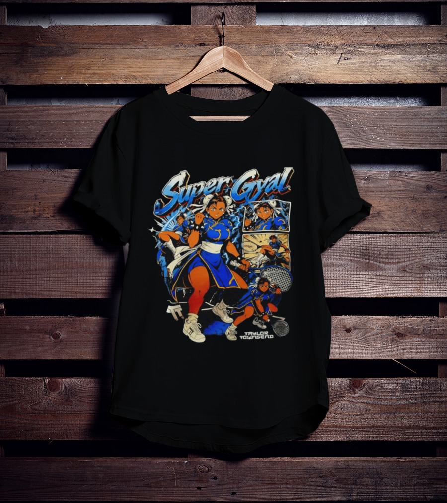 Super Gyal Chun Li Taylor Townsend Tennis Video Game T-Shirt