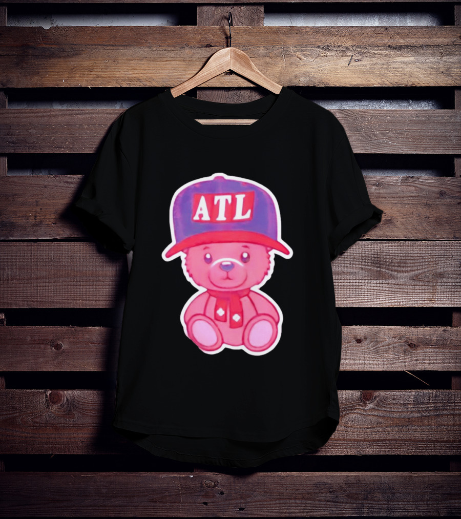 ATL Cap Teddy Bear Atlanta Braves Baseball Scarf T-Shirt