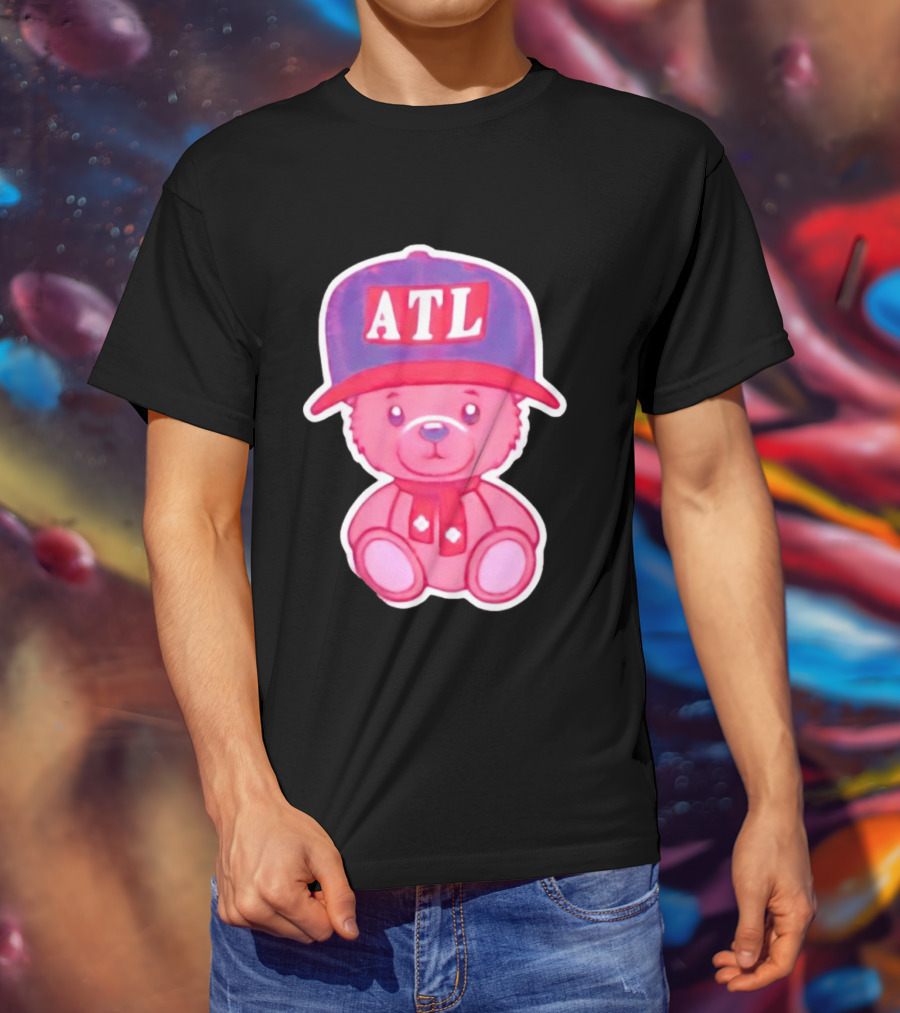 ATL Cap Teddy Bear Atlanta Braves Baseball Scarf T-Shirt
