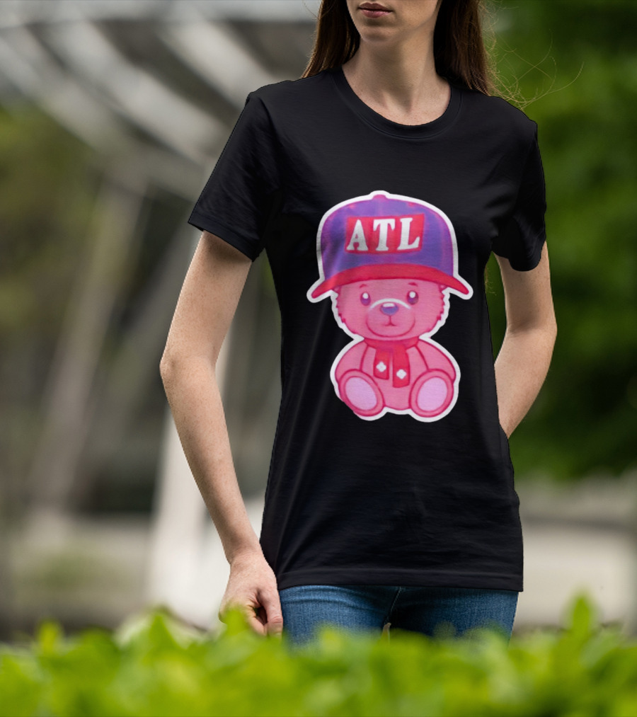 ATL Cap Teddy Bear Atlanta Braves Baseball Scarf T-Shirt