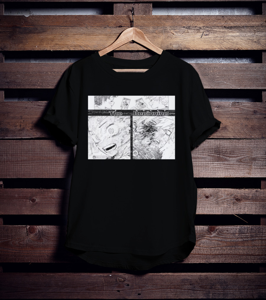 Izuku Midoriya Katsuki Bakugo All Might The Beginning My Hero Academia Manga Panel T-Shirt