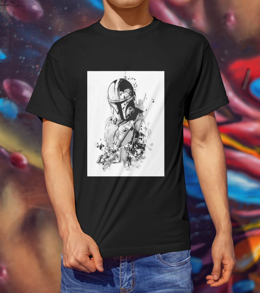Star Wars The Mandalorian Din Djarin Bounty Hunter Beskar Armor Series T-Shirt