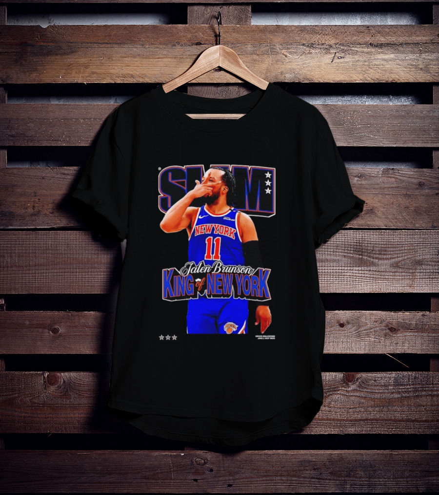 Jalen Brunson King Of New York Knicks NBA SLAM T-Shirt