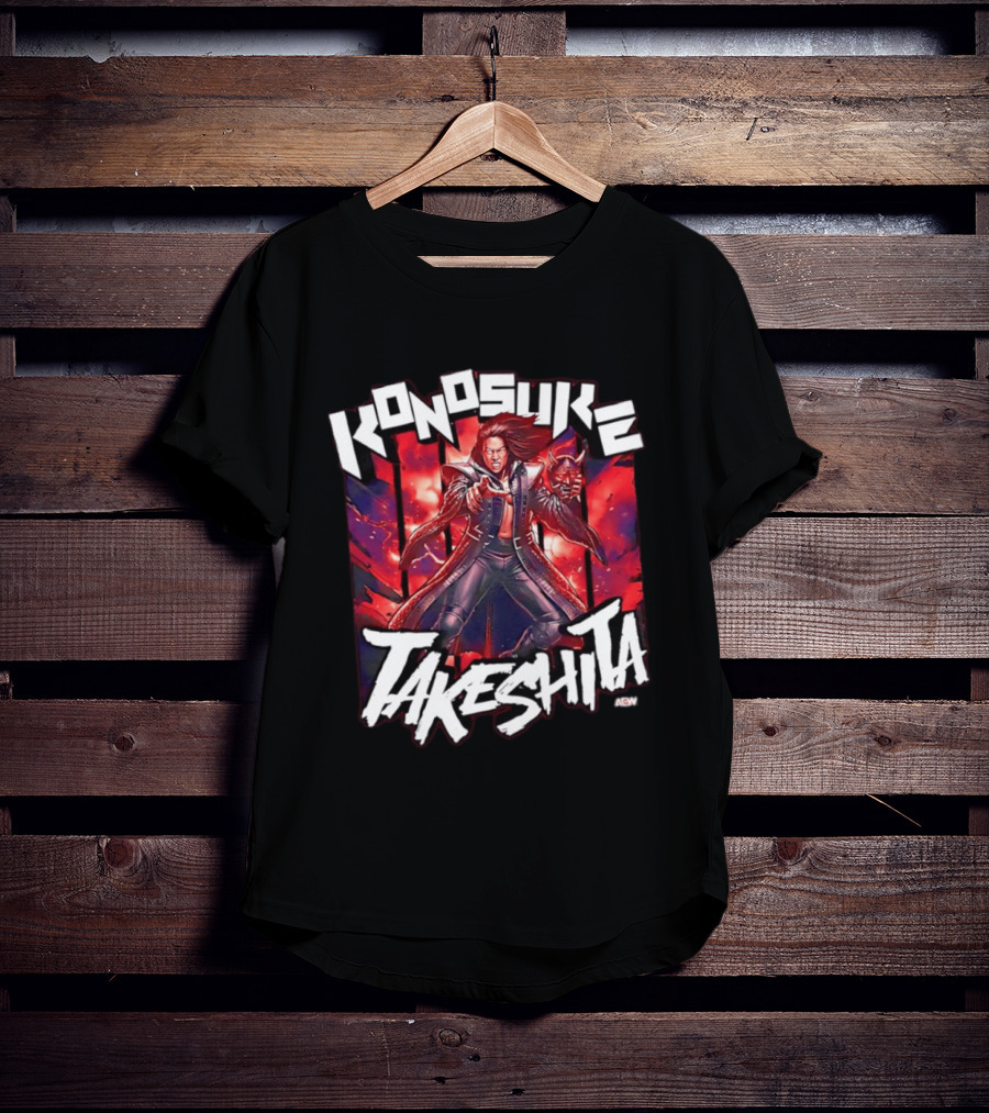 Konosuke Takeshita AEW All Elite Wrestling Comic Style Action T-Shirt