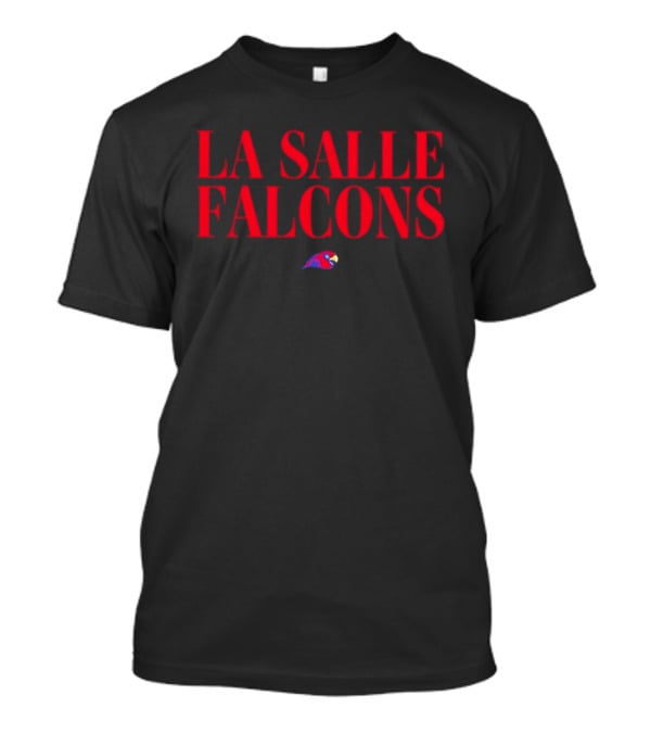 La Salle Falcons Red Text With Falcon Head T-Shirt