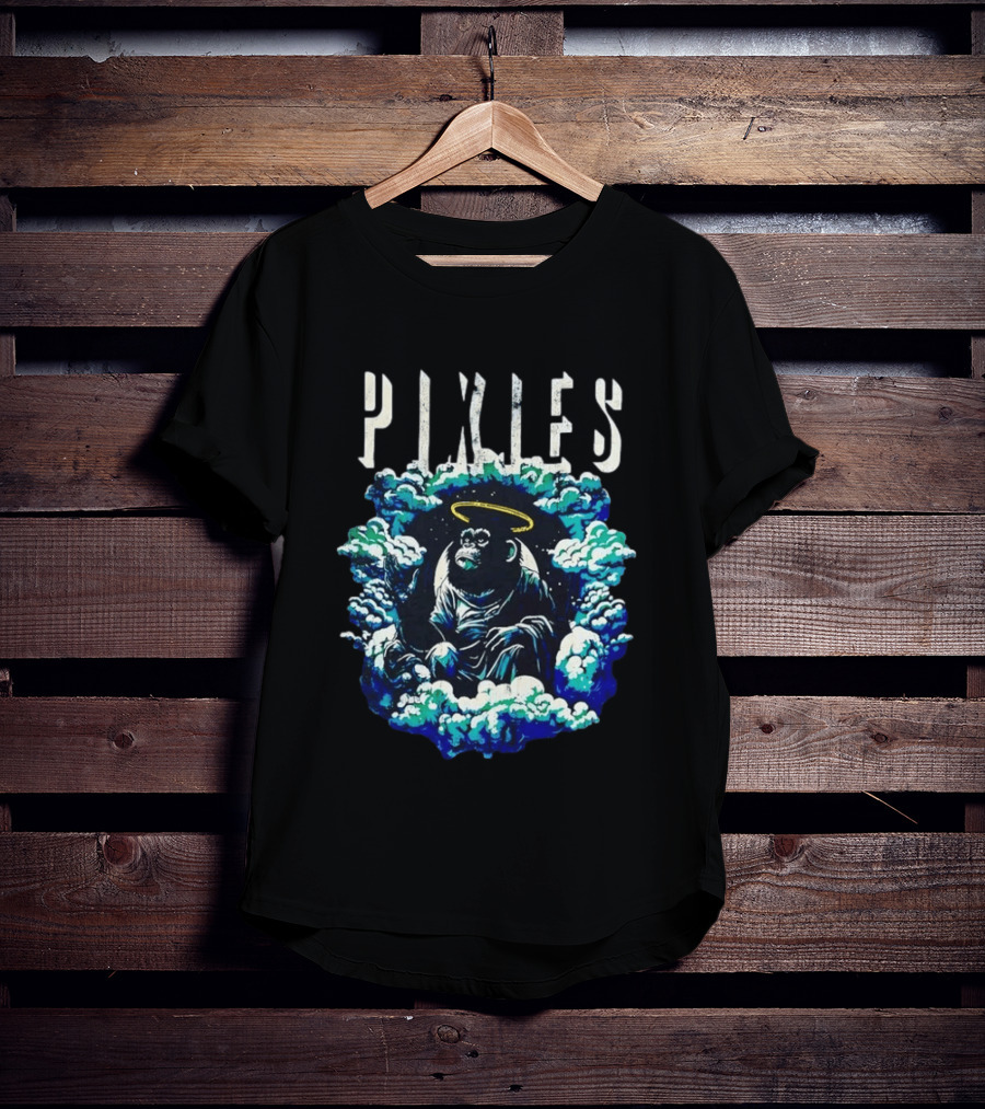 Pixies Haloed Chimp Surrounded By Clouds Vinyl Record T-Shirt