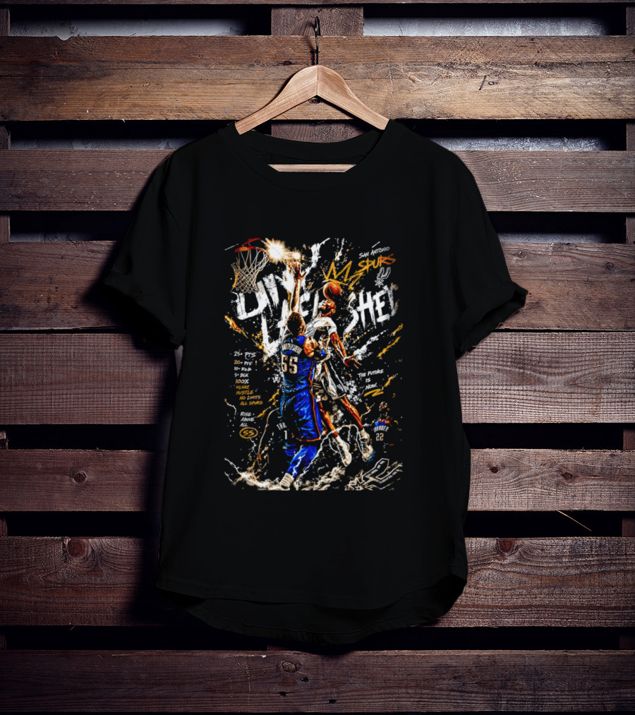 San Antonio Spurs Vs OKC Thunder The Future Is Now Basketball Matchup Live Let Em Know T-Shirt