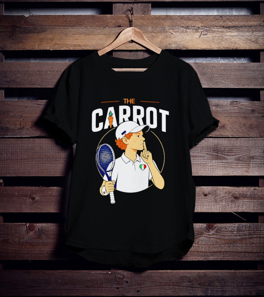 The Carrot Tennis Player Italian Flag T-Shirt