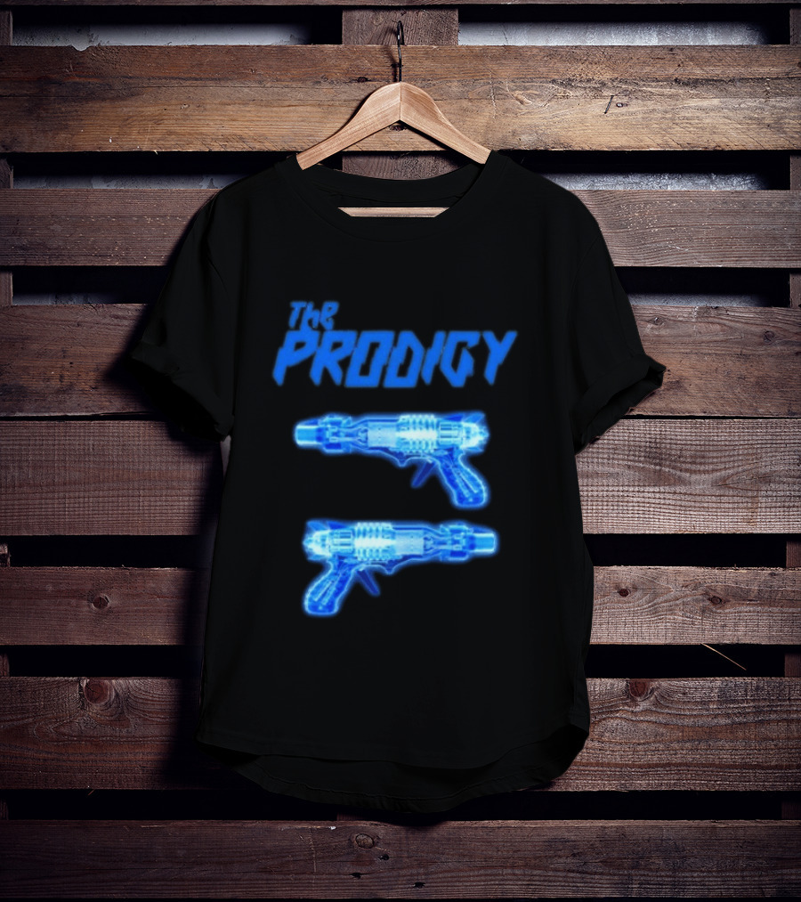 The Prodigy Raygun X Ray 26 Tour Blue Neon Guns T-Shirt