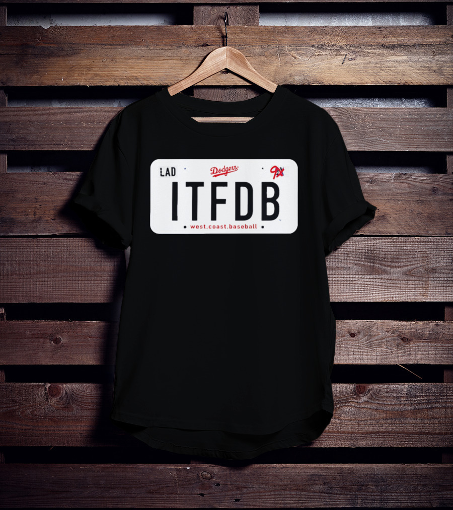 Los Angeles Dodgers LAD ITFDB West Coast Baseball 9X T-Shirt