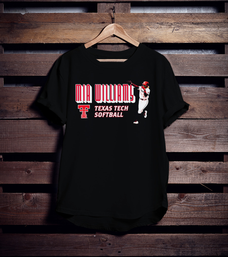 Mia Williams Texas Tech Softball Player Red Raiders T T-Shirt