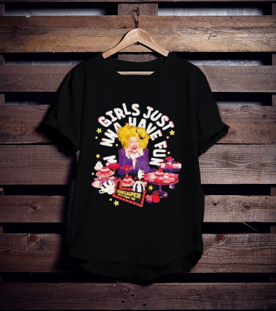 Cyndi Lauper Girls Just Wanna Have Fun Sweets Cupcake Party T-Shirt