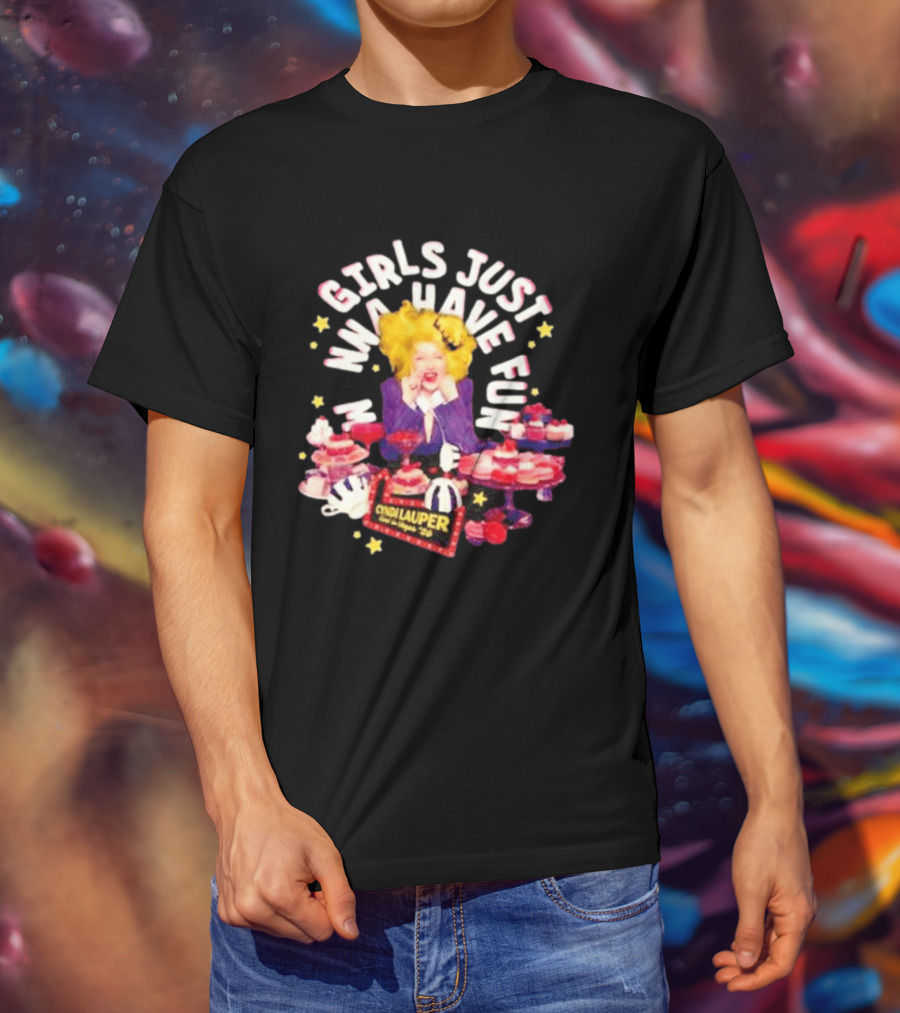 Cyndi Lauper Girls Just Wanna Have Fun Sweets Cupcake Party T-Shirt