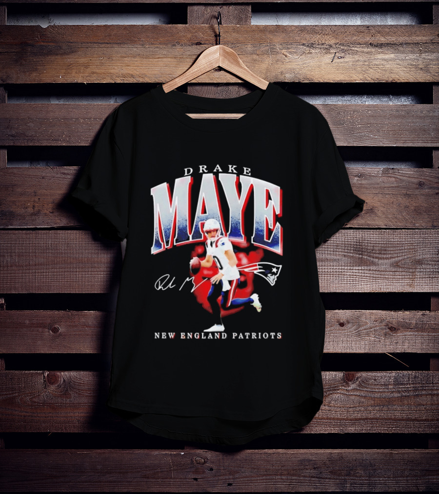 Drake Maye Quarterback New England Patriots T-Shirt