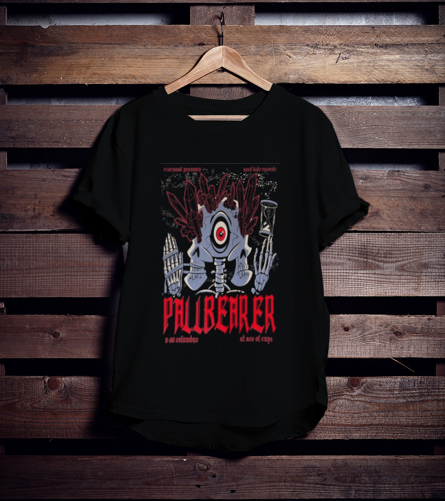 Pallbearer Ace Of Cups Columbus May 28 2026 Skeleton Eye Hourglass T-Shirt