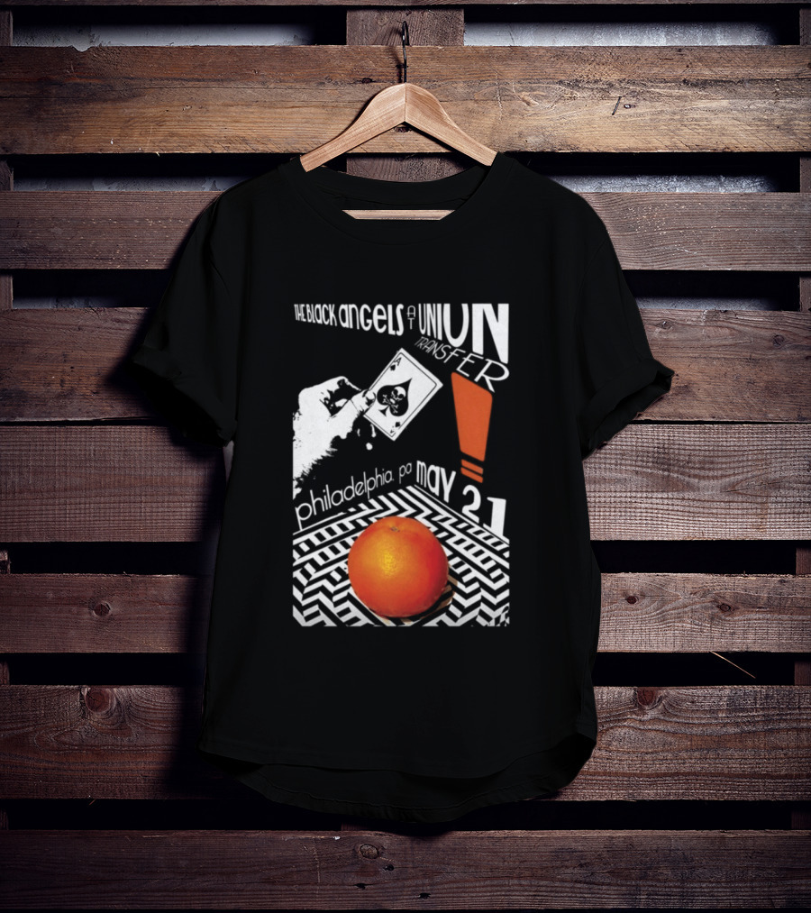 The Black Angels Union Transfer Philadelphia PA May 21 Orange T-Shirt