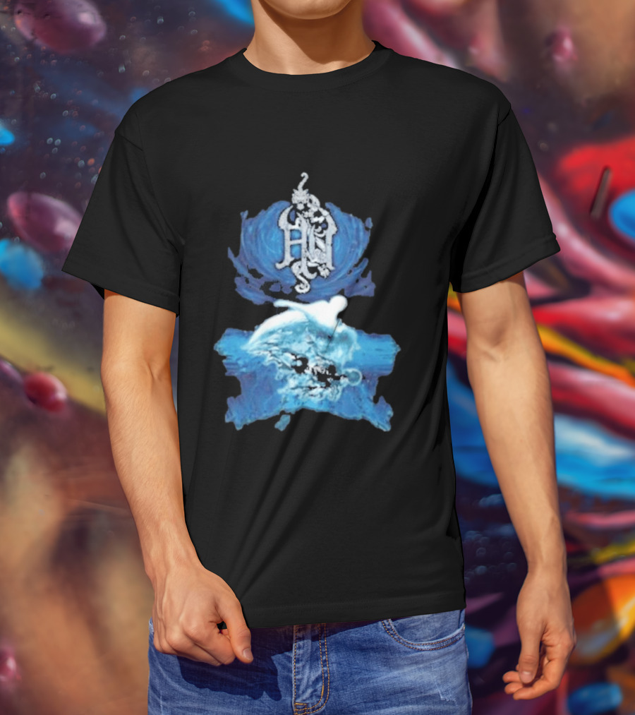 The Hu Hun Album HN Iconic Blue Artistic Wave T-Shirt