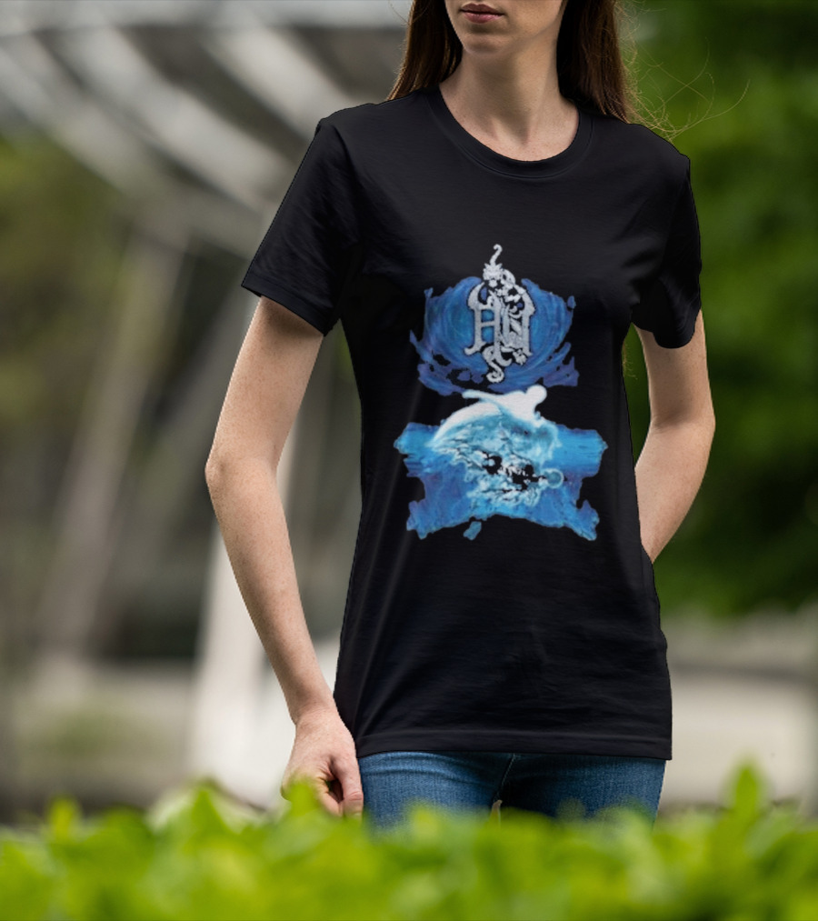 The Hu Hun Album HN Iconic Blue Artistic Wave T-Shirt