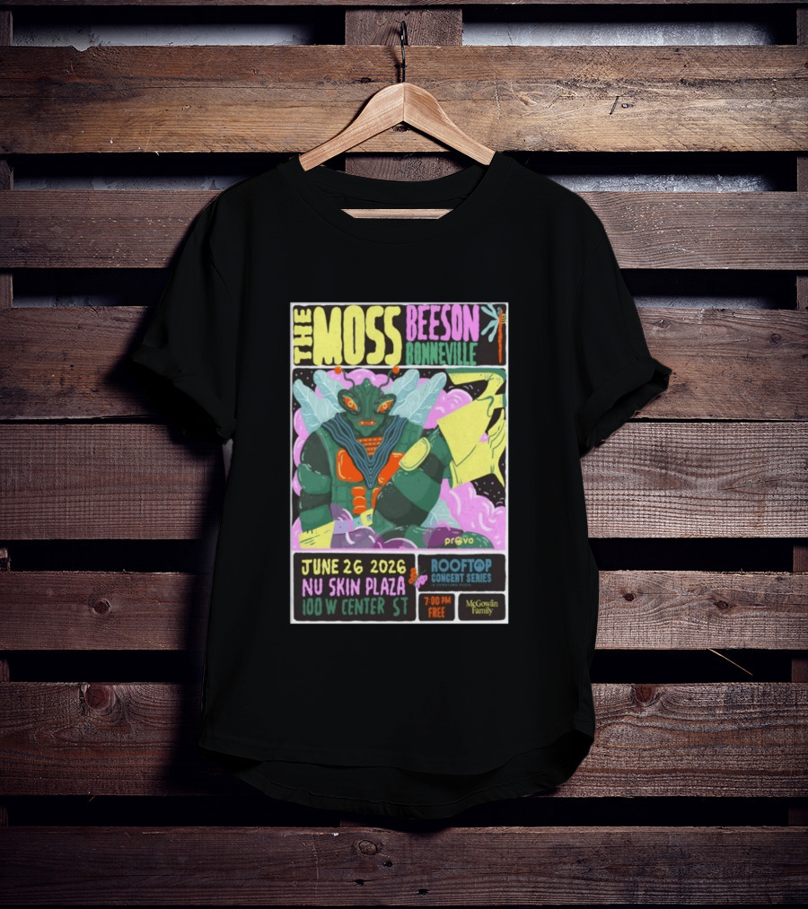 The Moss Beeson Bonneville Nu Skin Plaza Provo Rooftop Concert Series June 26 2026 T-Shirt