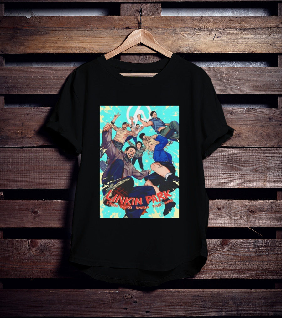 Linkin Park From Zero World Tour 2025 Anime Style Group T-Shirt