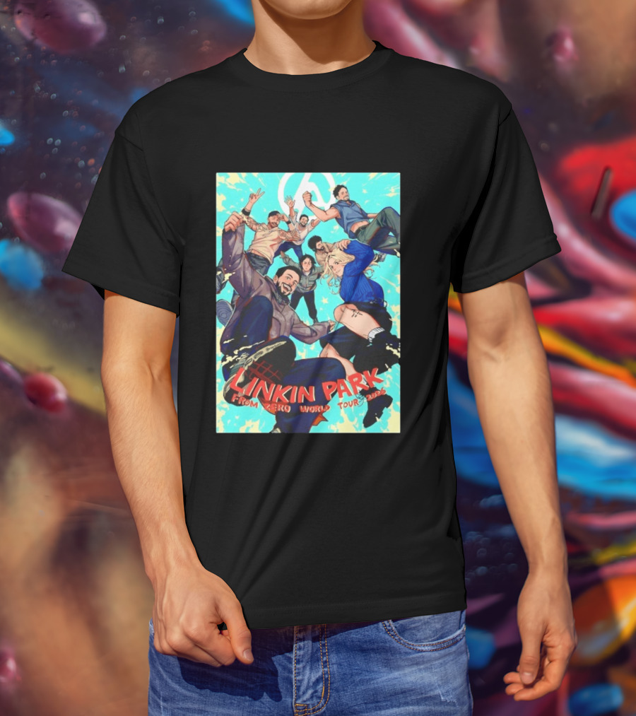Linkin Park From Zero World Tour 2025 Anime Style Group T-Shirt