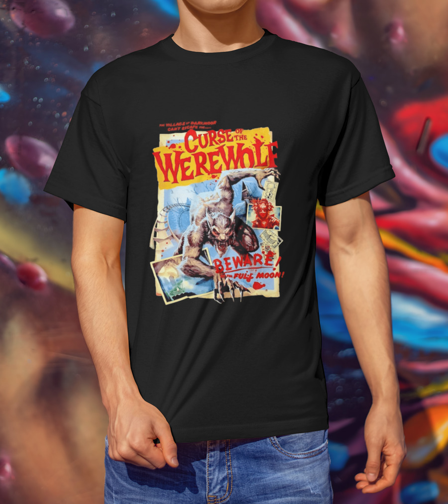 Curse Of The Werewolf Beware Full Moon Monster Attack T-Shirt