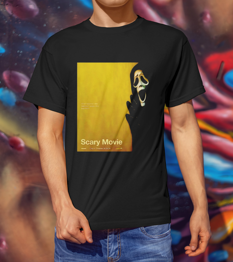 What Happens In The Backroom Stays In The Backroom Scary Movie 6 Backrooms Only In Theatres 06.05.26 T-Shirt