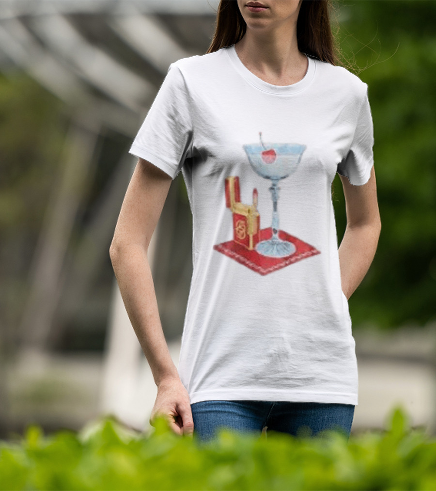 Adrien Rabiot Drole De Monsieur Martini Cocktail With Lighter T-Shirt