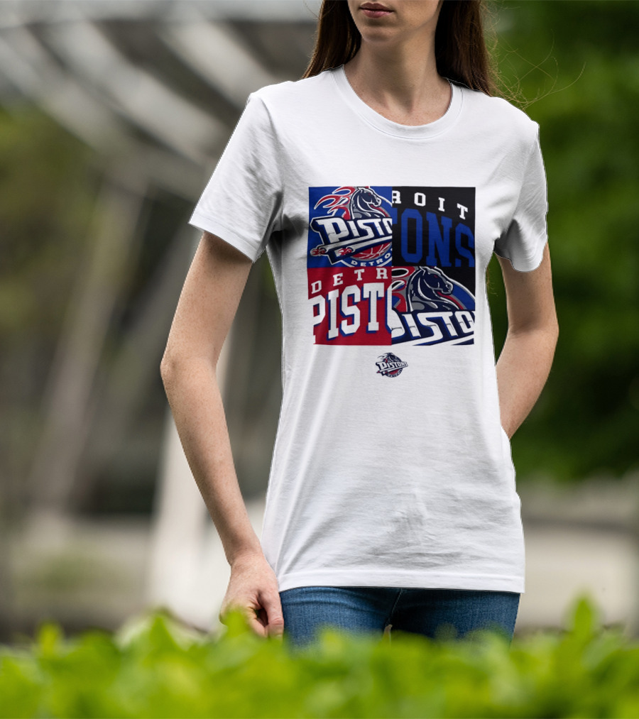 Detroit Pistons NBA Mashup Basketball Sports T-Shirt