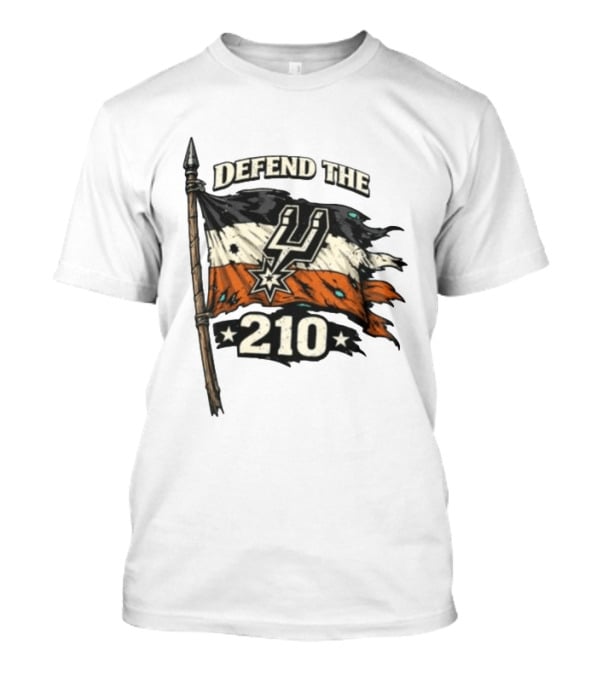 Defend The 210 Spurs Basketball Flag Banner T-Shirt