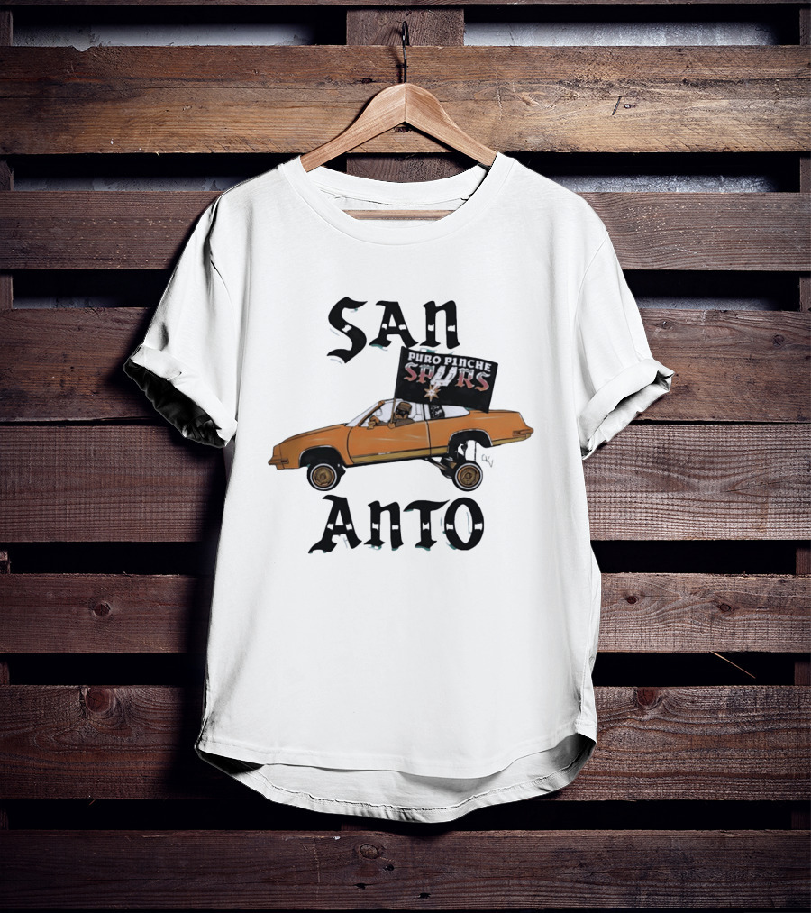 San Anto Puro Pinche Spurs Lowrider Texas National Basketball Association T-Shirt
