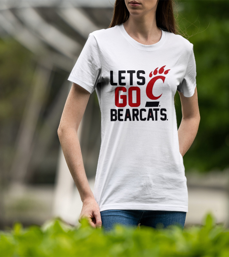 University Of Cincinnati Let's Go Bearcats NCAA Team Spirit T-Shirt
