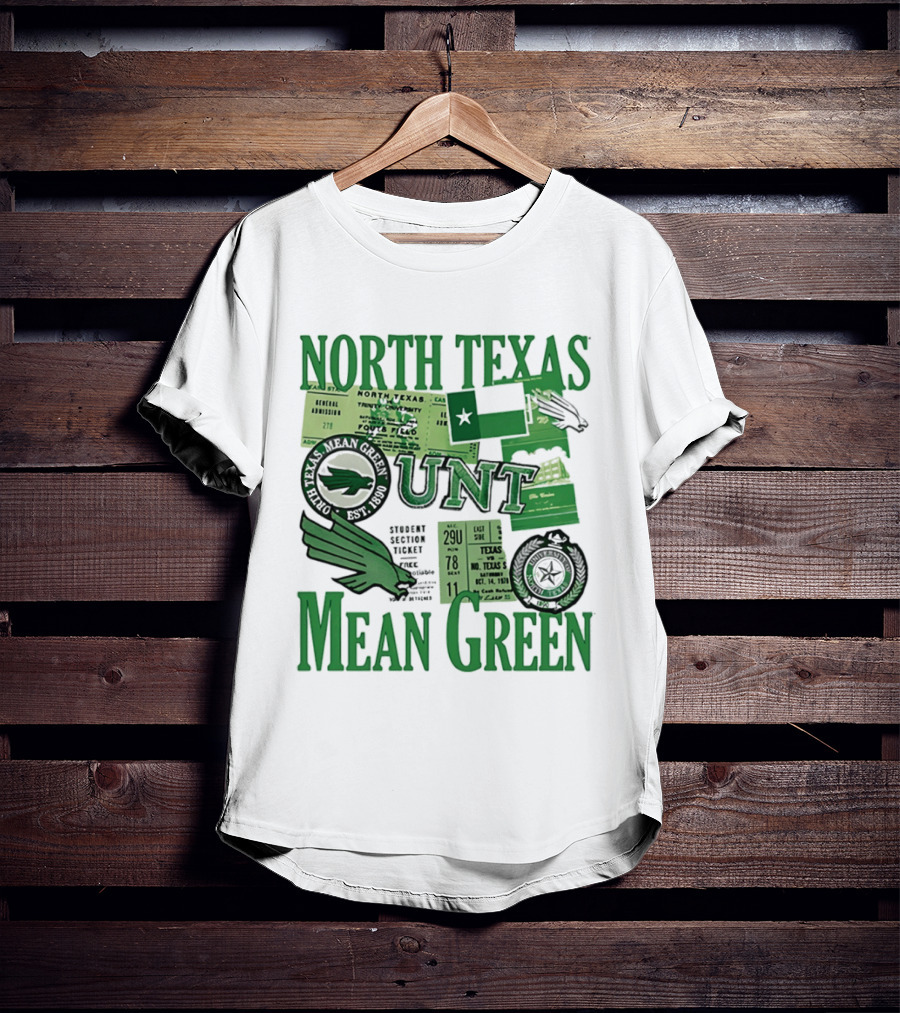 North Texas Mean Green UNT Fouts Field 1890 Football Tickets Memorabilia T-Shirt