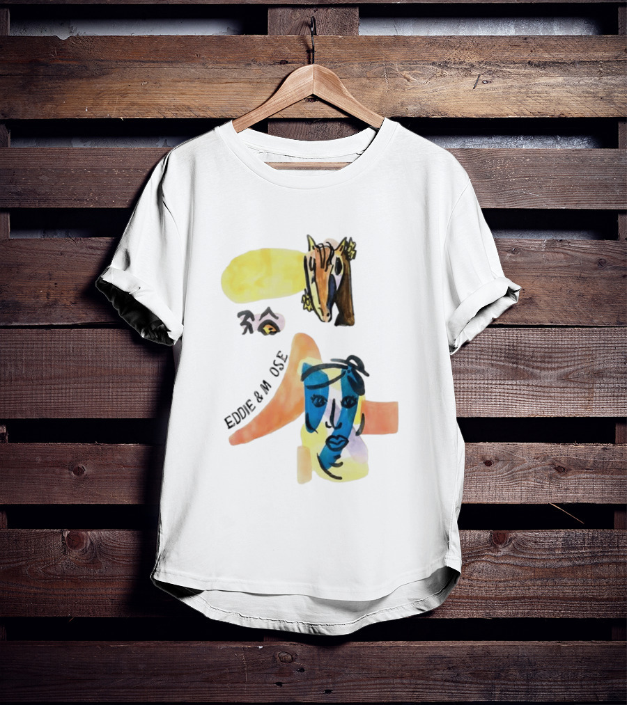 Eddie And Moose Horse Head Face Eye Shape Abstract Eddie And M CSE T-Shirt