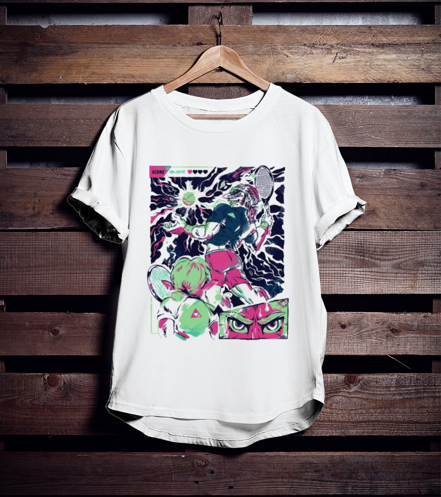 Link Zelda Legend Of Zelda Monster Goblin Arcade Tennis Game Competition Score 40 Love T-Shirt