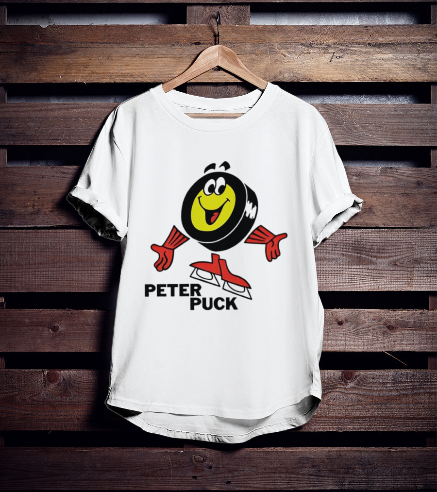 Peter Puck Cartoon Character Hockey T-Shirt