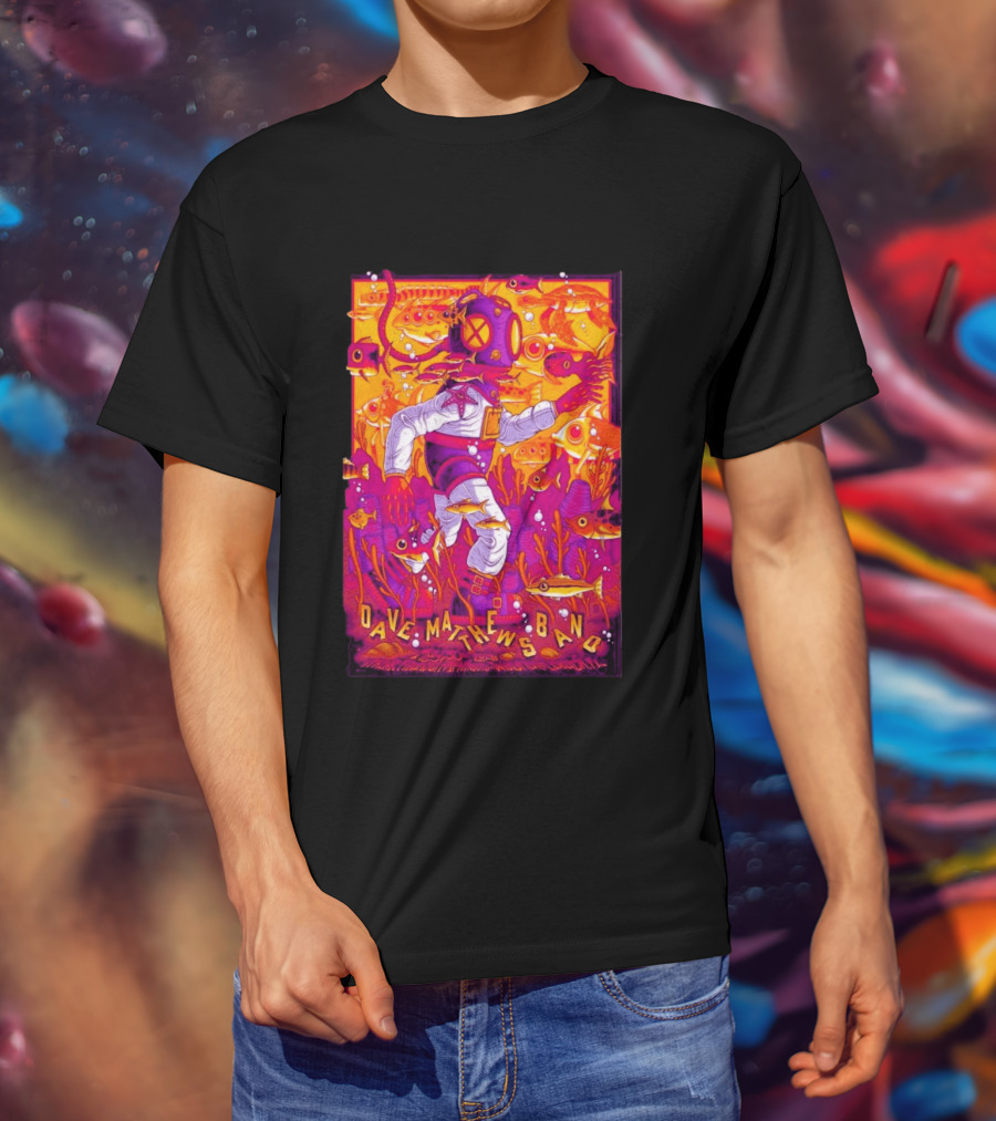 Dave Matthews Band Diver Illustration May 30 2026 ITHINK Financial Amphitheatre West Palm Beach FL T-Shirt
