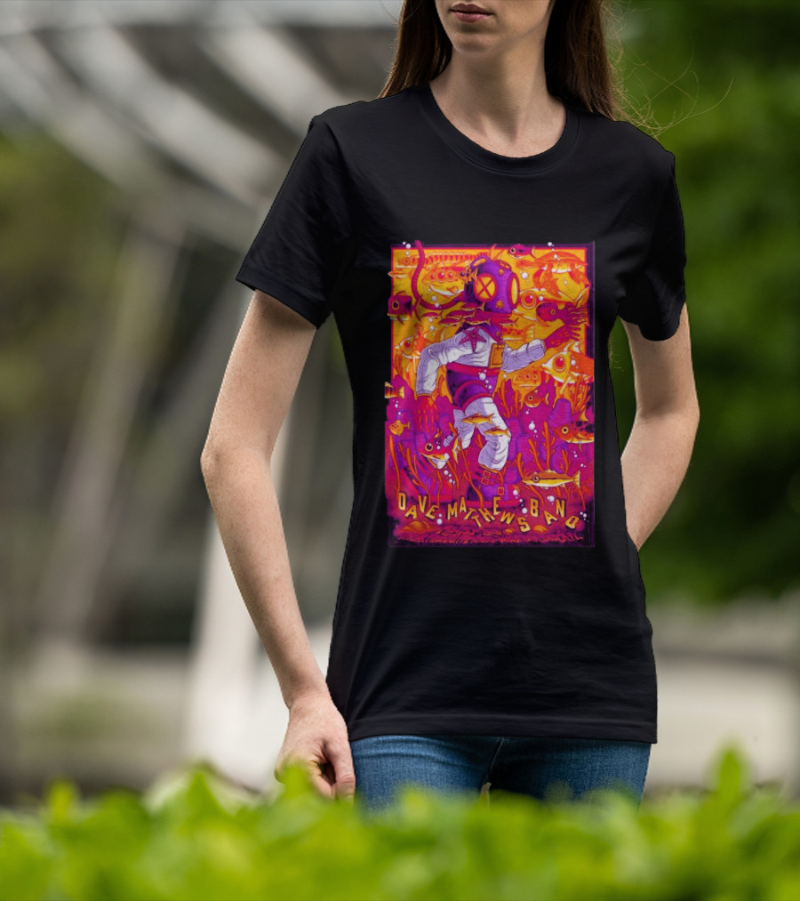 Dave Matthews Band Diver Illustration May 30 2026 ITHINK Financial Amphitheatre West Palm Beach FL T-Shirt
