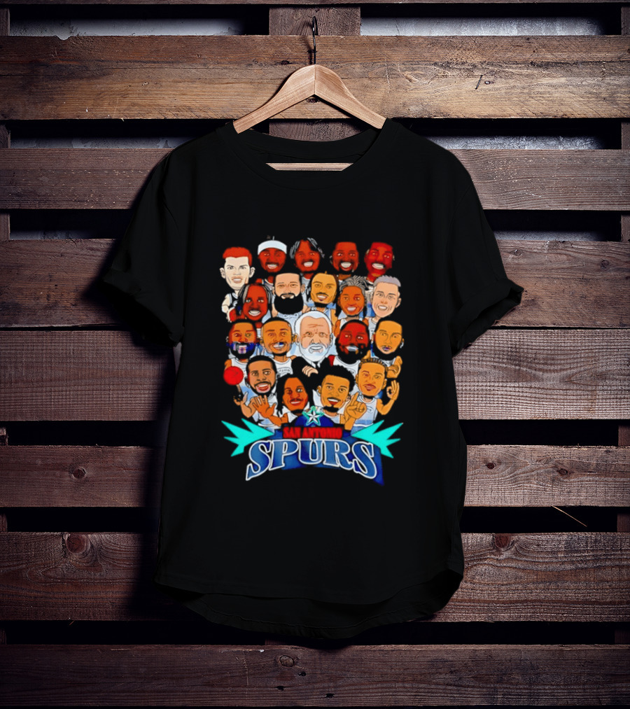 Gregg Popovich Spurs Legends San Antonio Spurs NBA Team Players T-Shirt