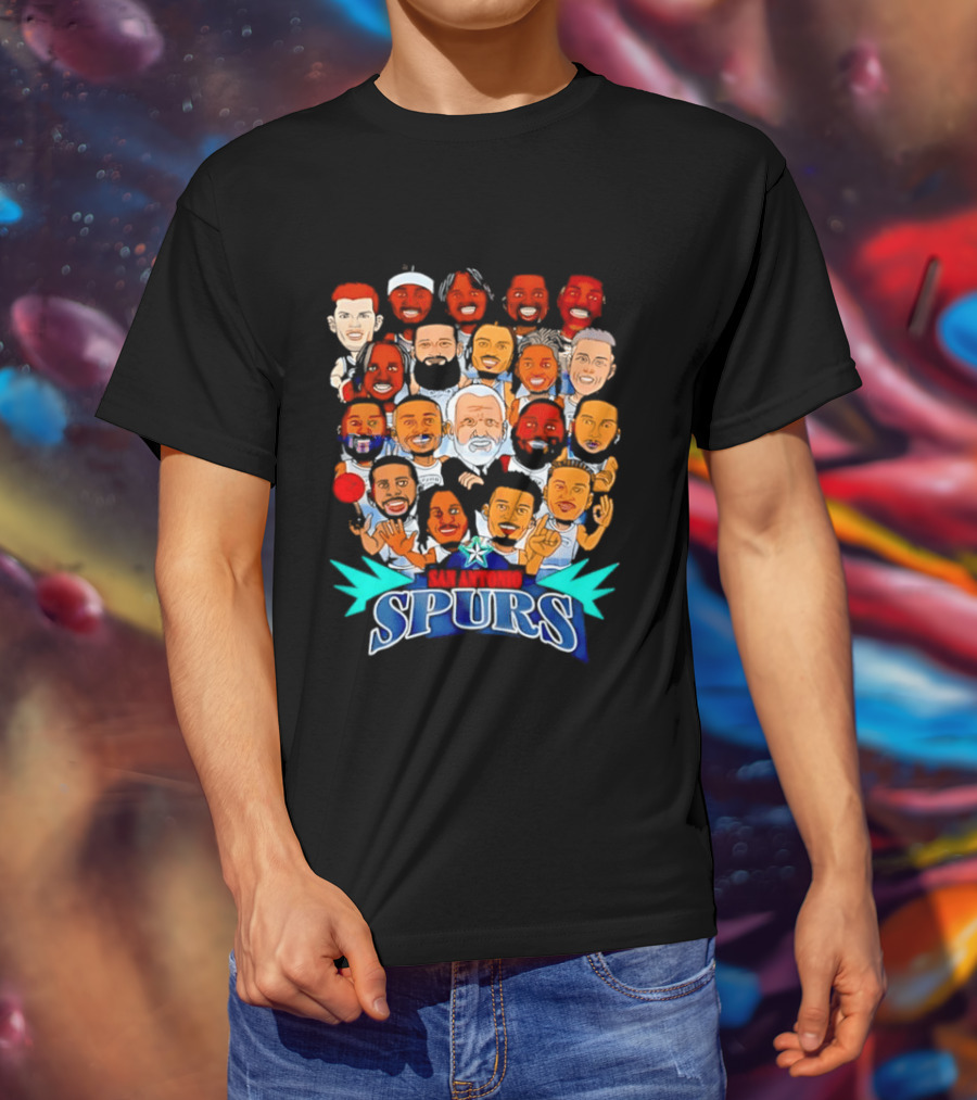 Gregg Popovich Spurs Legends San Antonio Spurs NBA Team Players T-Shirt