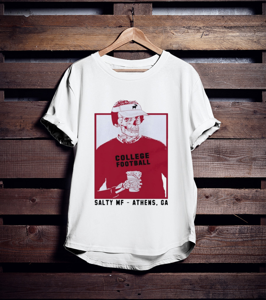 Skeleton College Football Athens Georgia Salty MF Gameday T-Shirt