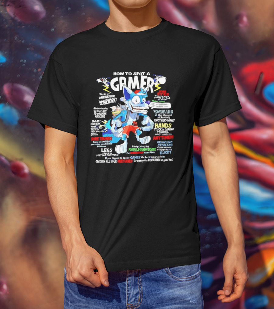 How To Spot A Gamer Controller Hands And Headphones Gaming Syndrome Gamer Eyes T-Shirt