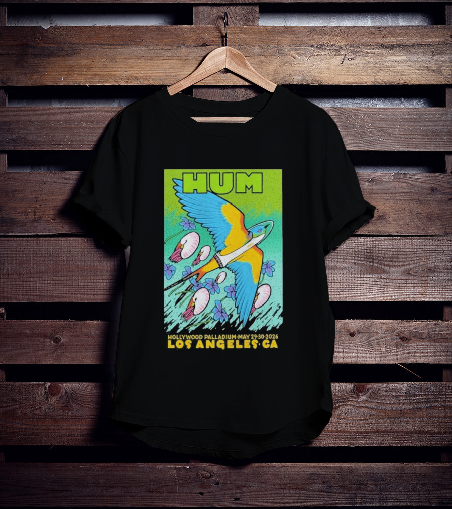 Hum Los Angeles May 29 + 30 2026 CA Vibrant Bird And Flowers T-Shirt