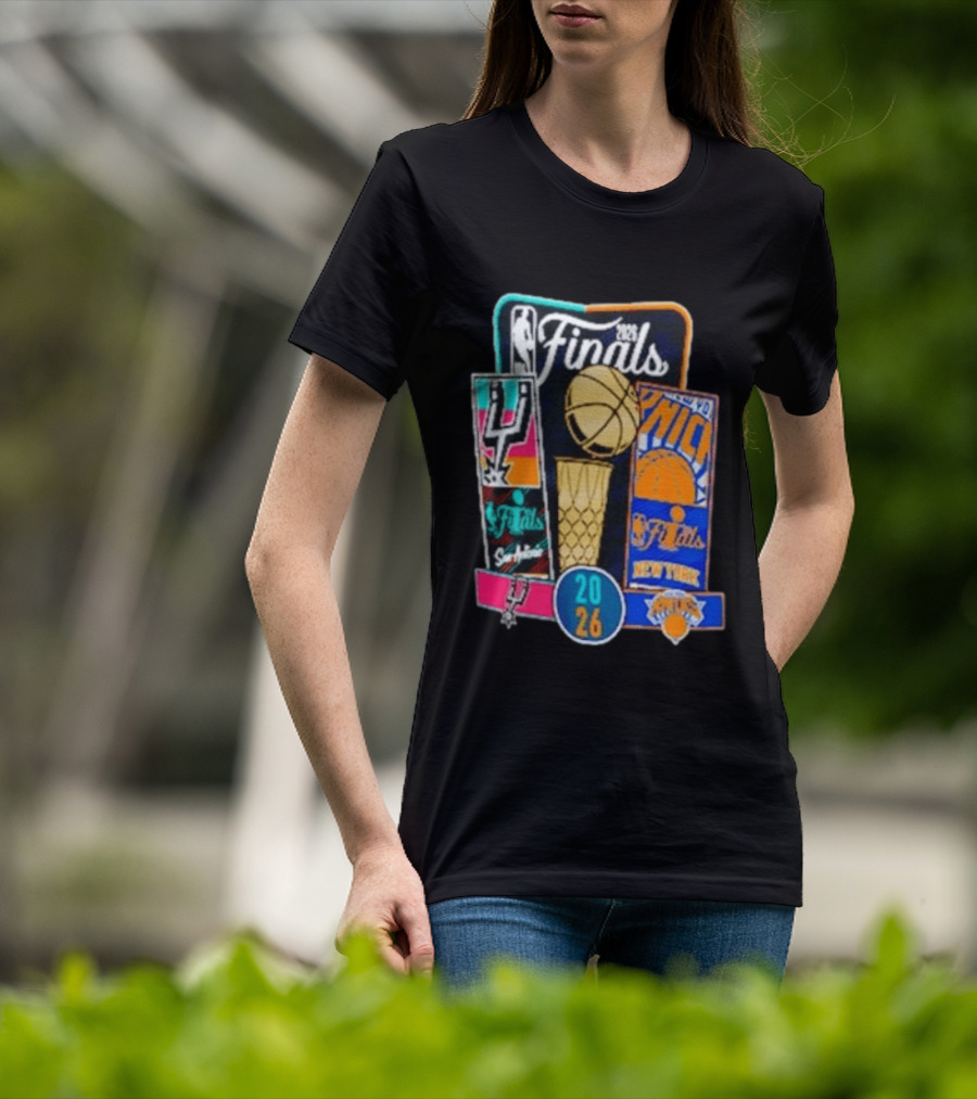 2026 NBA Finals San Antonio Spurs Vs New York Knicks Tickets Basketball Matchup T-Shirt